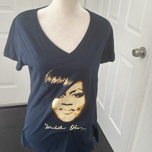 MEGA RARE!!! Michelle Obama Women's V-Neck T Shirt Size XL